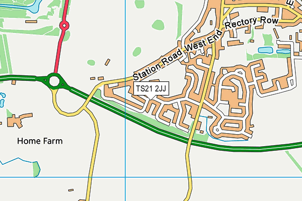 TS21 2JJ map - OS VectorMap District (Ordnance Survey)