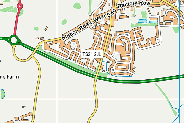 TS21 2JL map - OS VectorMap District (Ordnance Survey)