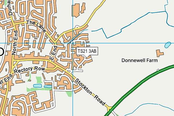 TS21 3AB map - OS VectorMap District (Ordnance Survey)