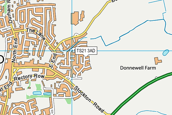 TS21 3AD map - OS VectorMap District (Ordnance Survey)