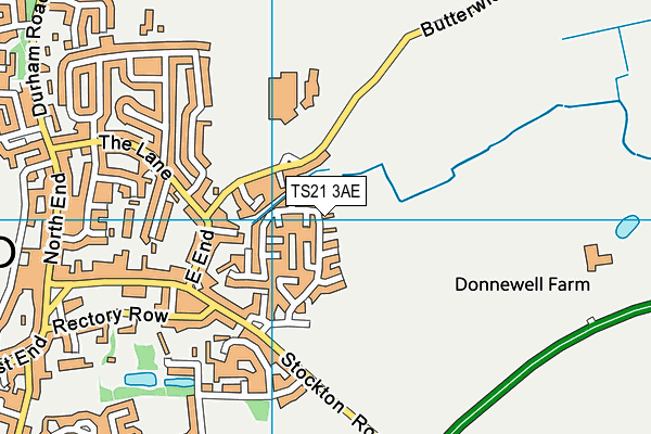 TS21 3AE map - OS VectorMap District (Ordnance Survey)