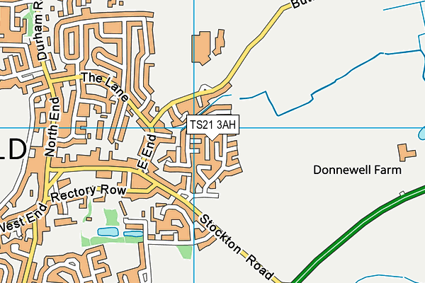 TS21 3AH map - OS VectorMap District (Ordnance Survey)