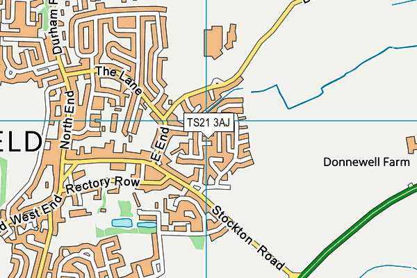 TS21 3AJ map - OS VectorMap District (Ordnance Survey)
