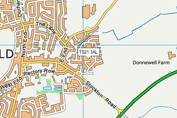 TS21 3AL map - OS VectorMap District (Ordnance Survey)