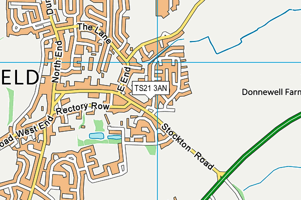 TS21 3AN map - OS VectorMap District (Ordnance Survey)