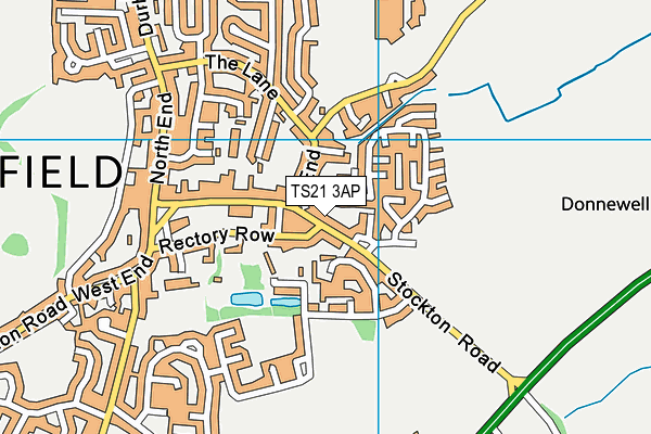 TS21 3AP map - OS VectorMap District (Ordnance Survey)