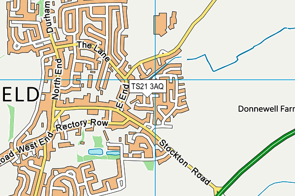 TS21 3AQ map - OS VectorMap District (Ordnance Survey)