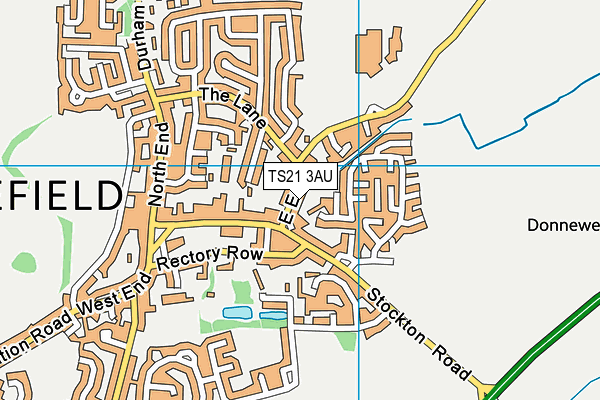 TS21 3AU map - OS VectorMap District (Ordnance Survey)
