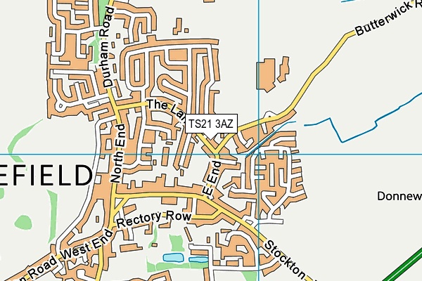 TS21 3AZ map - OS VectorMap District (Ordnance Survey)
