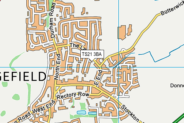 TS21 3BA map - OS VectorMap District (Ordnance Survey)