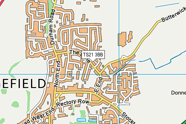 TS21 3BB map - OS VectorMap District (Ordnance Survey)