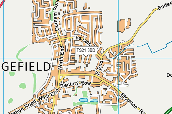 TS21 3BD map - OS VectorMap District (Ordnance Survey)