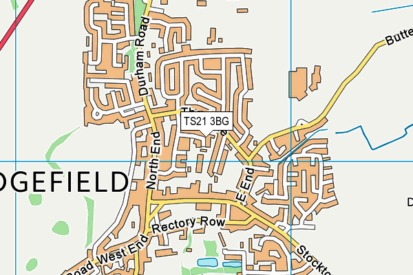 TS21 3BG map - OS VectorMap District (Ordnance Survey)