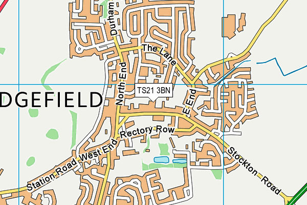 TS21 3BN map - OS VectorMap District (Ordnance Survey)