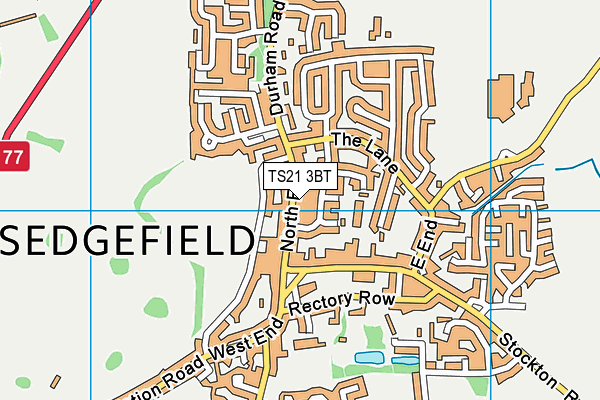 TS21 3BT map - OS VectorMap District (Ordnance Survey)
