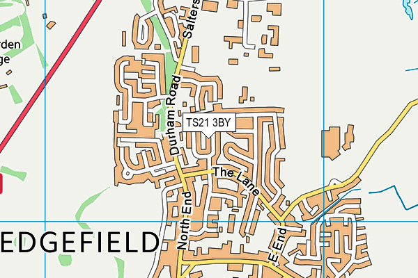 TS21 3BY map - OS VectorMap District (Ordnance Survey)