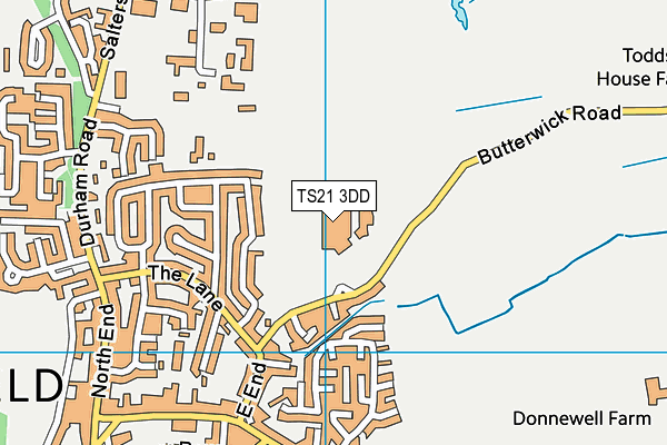 Sedgefield Community Sports College (Closed) map (TS21 3DD) - OS VectorMap District (Ordnance Survey)