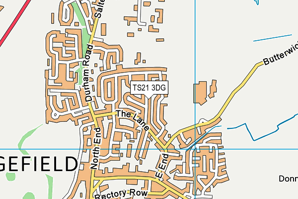 TS21 3DG map - OS VectorMap District (Ordnance Survey)