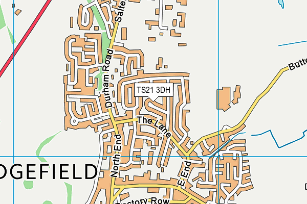 TS21 3DH map - OS VectorMap District (Ordnance Survey)