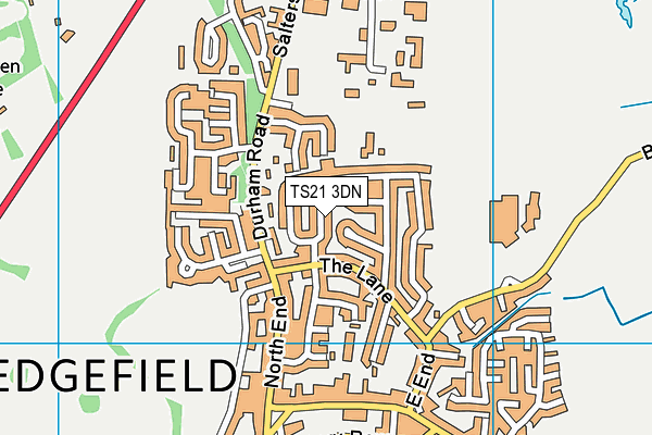 TS21 3DN map - OS VectorMap District (Ordnance Survey)