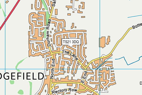 TS21 3DQ map - OS VectorMap District (Ordnance Survey)