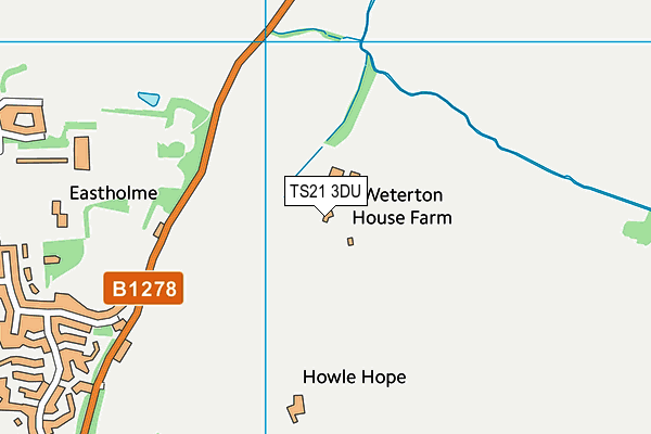 TS21 3DU map - OS VectorMap District (Ordnance Survey)