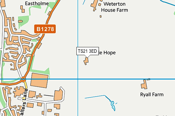 TS21 3ED map - OS VectorMap District (Ordnance Survey)