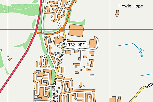 TS21 3EE map - OS VectorMap District (Ordnance Survey)
