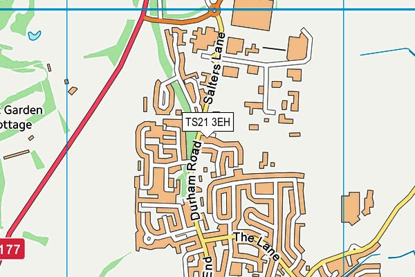 TS21 3EH map - OS VectorMap District (Ordnance Survey)