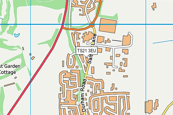 TS21 3EU map - OS VectorMap District (Ordnance Survey)