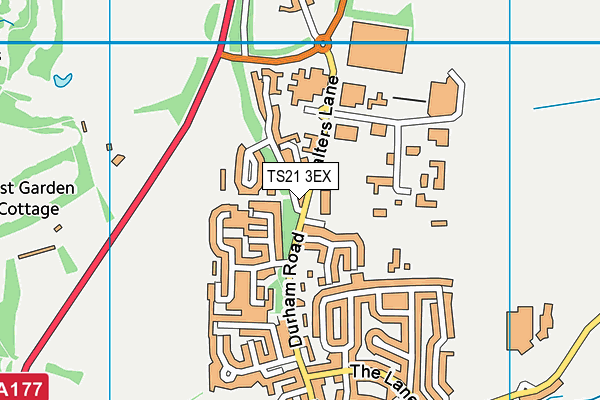 TS21 3EX map - OS VectorMap District (Ordnance Survey)