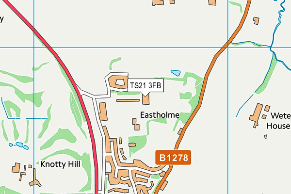 TS21 3FB map - OS VectorMap District (Ordnance Survey)