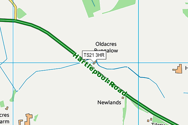 TS21 3HR map - OS VectorMap District (Ordnance Survey)