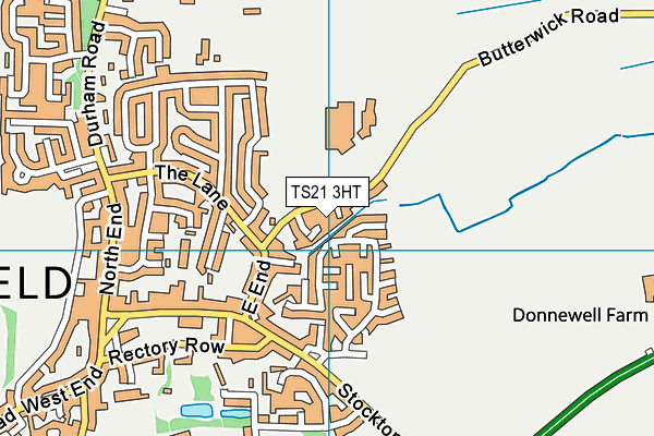 TS21 3HT map - OS VectorMap District (Ordnance Survey)
