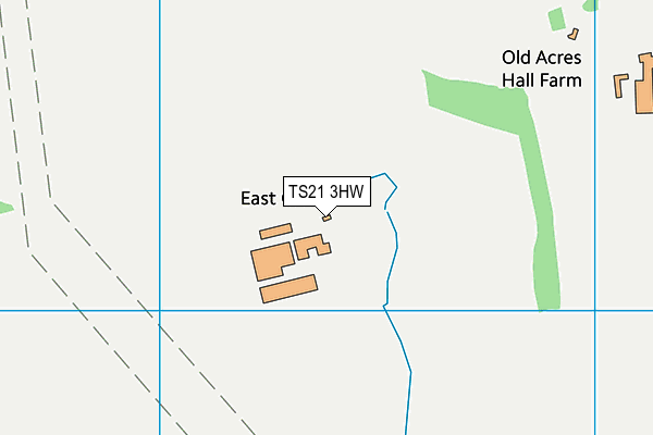 TS21 3HW map - OS VectorMap District (Ordnance Survey)
