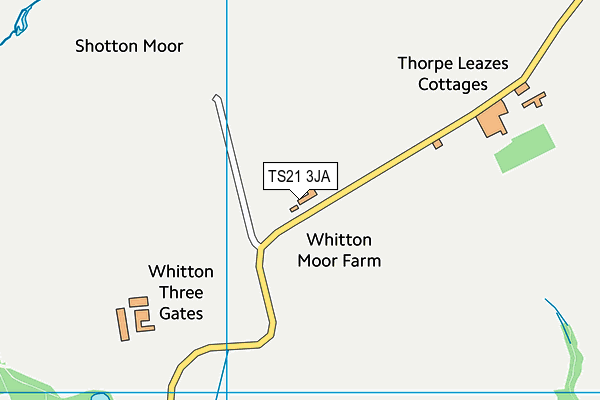 TS21 3JA map - OS VectorMap District (Ordnance Survey)