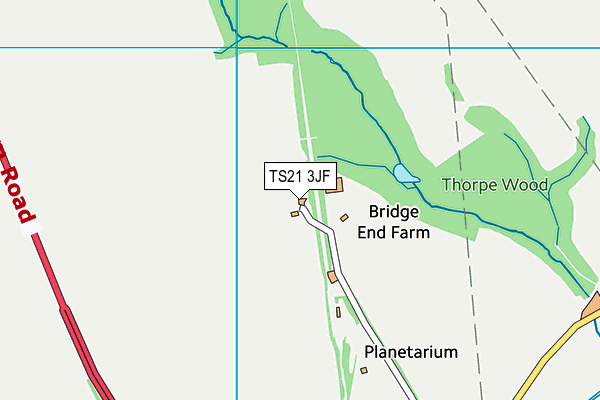 TS21 3JF map - OS VectorMap District (Ordnance Survey)