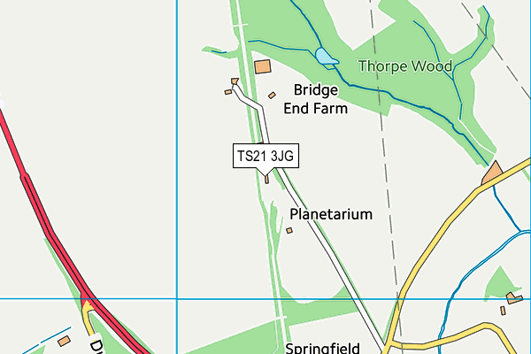 TS21 3JG map - OS VectorMap District (Ordnance Survey)