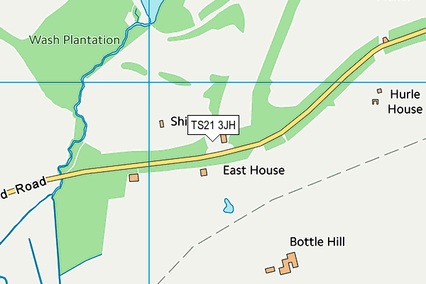 TS21 3JH map - OS VectorMap District (Ordnance Survey)