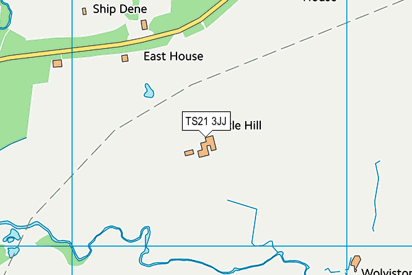 TS21 3JJ map - OS VectorMap District (Ordnance Survey)