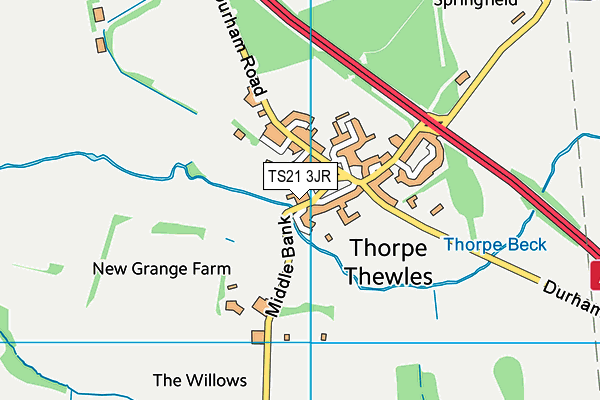 TS21 3JR map - OS VectorMap District (Ordnance Survey)