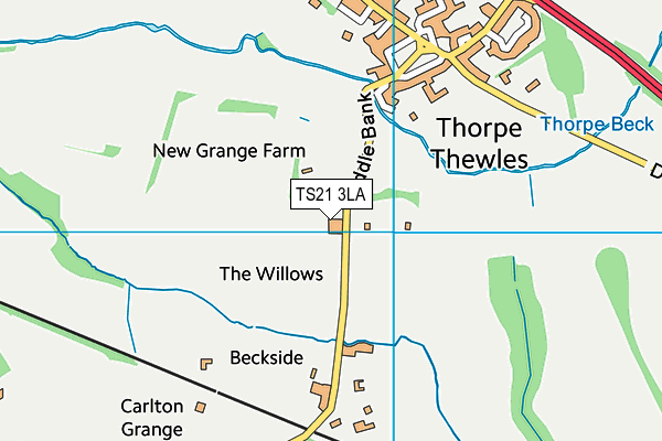 TS21 3LA map - OS VectorMap District (Ordnance Survey)