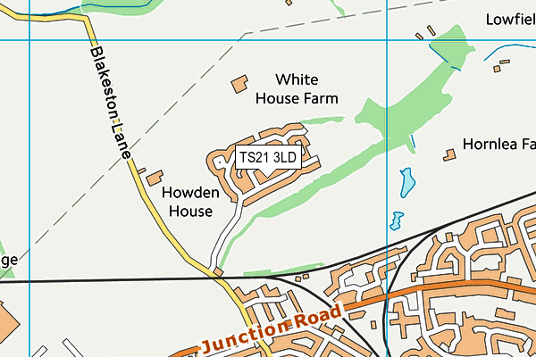 TS21 3LD map - OS VectorMap District (Ordnance Survey)