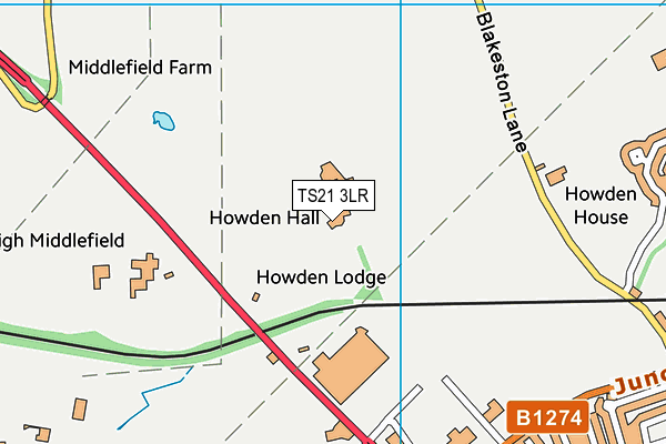 TS21 3LR map - OS VectorMap District (Ordnance Survey)