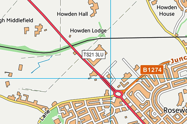 Xercise4less (Stockton North) map (TS21 3LU) - OS VectorMap District (Ordnance Survey)
