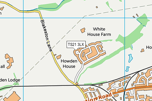 TS21 3LX map - OS VectorMap District (Ordnance Survey)