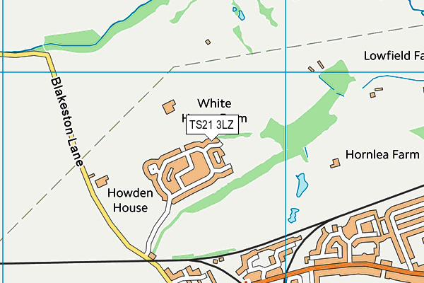 TS21 3LZ map - OS VectorMap District (Ordnance Survey)