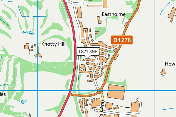 TS21 3NP map - OS VectorMap District (Ordnance Survey)