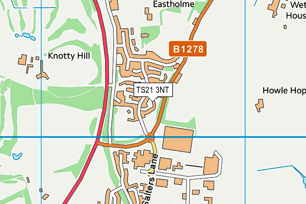 TS21 3NT map - OS VectorMap District (Ordnance Survey)