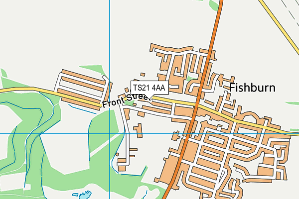 TS21 4AA map - OS VectorMap District (Ordnance Survey)